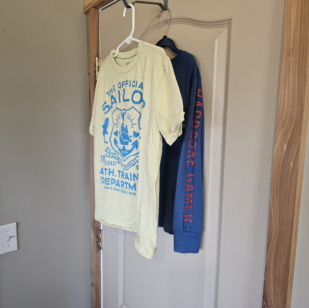 FREE W any purchase over $8! LOT of 2 size 10 boys shirts one Joe Fresh